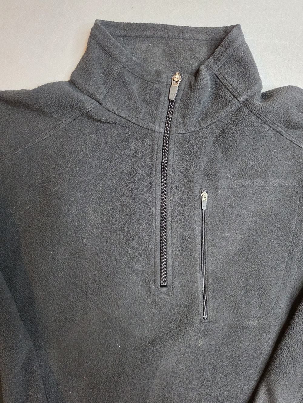 L.L.Bean Men's Gray Quarter-Zip Fleece Pullover Size XXL